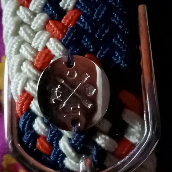 Red, White, Blue Men's braided belt size medium - Picture 2 of 4